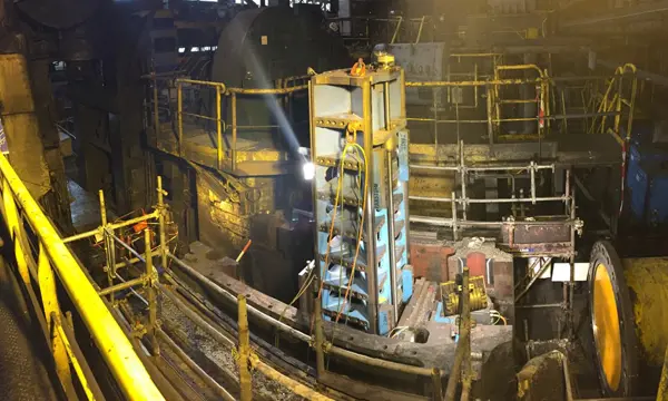 Mechanische Bearbeitung von Walzgerüsten im Stahlwerk