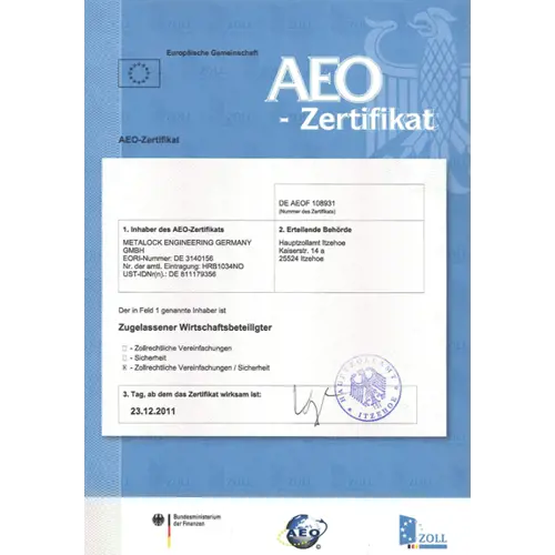 European Union – Authorized Economic Operator AEO (German only)