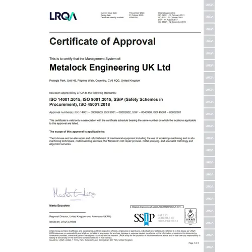 LRQA certificates