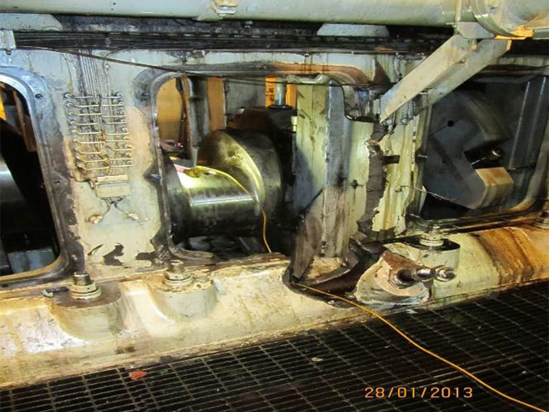 Stork Werkspoor engine block damaged due to conrod failure returned to working condition.