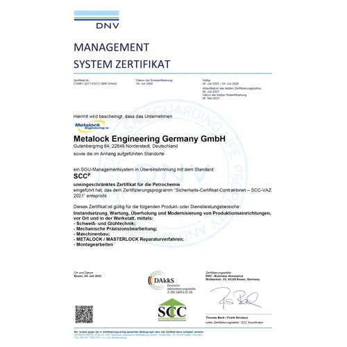 DNV – Zertifikat SCC P-VAZ_2021 - DE - bis 04072026