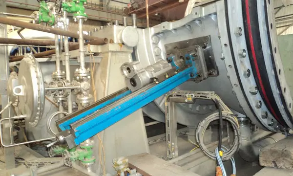 MaN Turbo – Ter plaatse boren van een oliepersgat in het lagerframe van een turboblower bij RSP
